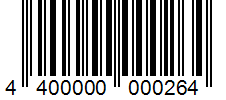 barcode: 4 400000 000264