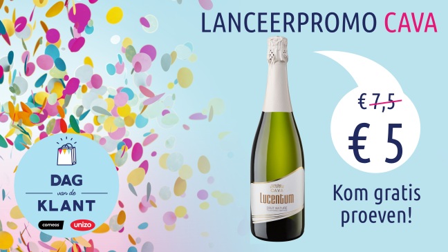 Lanceerpromo - 5 euro voor een fles cava